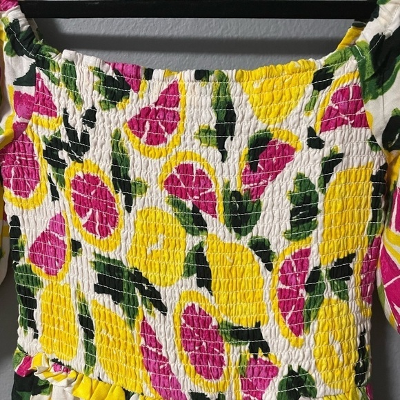 NWT Steve Madden Challis Midi Dress in a Grapefruit Print. Size X-Small - Picture 6 of 9